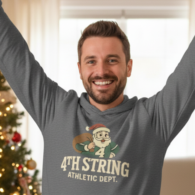4th String Santa Hooded long-sleeve tee